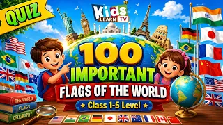100 World Flags Questions Countries Flags Quiz for Kids