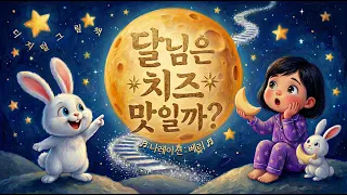[그림 동화] 달님은 치즈 맛일까? | 달토끼가 선물해 준 별 모양 치즈 이야기 ✨🐰