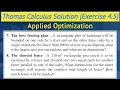 Thomas calculus chapter 4 exercise 4 5 Q7 Q8 Applied Optimization Lec 93