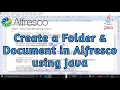 Create a Folder and a Document in Alfresco using Java