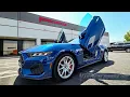 Michael s 2024 Ford Mustang from CA featuring Vertical Doors Inc vertical lambo door conversion kit
