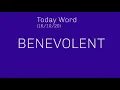 Benevolent Meaning synonym antonym in Vocabulary