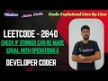 Check if Strings Can be Made Equal With Operations II LeetCode 2840 Java Code Developer Coder