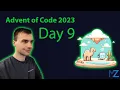Advent of Code 2023 Day 9 Mirage Maintenance in C