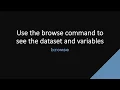 SDAS Stata TechTok - browse