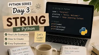 Strings in Python Python Course Day 3 Beginner Friendly Real-Life Examples Practice