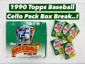1990 Topps Baseball Cello Box Break Finding Frank Thomas and Ken Griffy Jr Rookie Cards