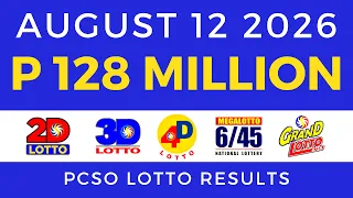 Lotto Result Today 9PM August 12 2026 PCSO
