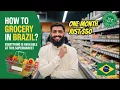 Brazil Supermarket Tour Got SHOCKED - So CHEAP 50 ONE MONTH Desi Grocery Shopping in Brazil