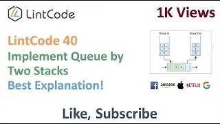 40 Implement Queue by Two Stacks LintCode Java Solution Explained Step By Step