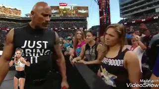 روندا روزي صديقة المصارع ذا رووك Wwe Ronda Rousey 