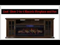 CoolGlow 2-in-1 Electric Fireplace and Fan