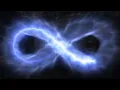 Cycling Infinity Symbol Sign in Heavenly Spiritual Cloudy Sky 4K DJ Visuals Loop Background