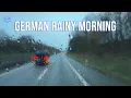 POV Highway Driving Rainy Germany with Truck Engine Sounds