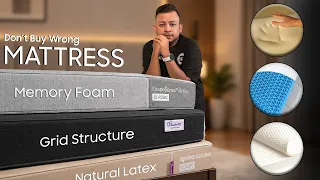 Don't Buy Wrong Mattress - Memory Foam vs Latex vs Grid Mattress Comparison!