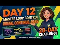 vMaster Python Loop Control Break Continue Pass Explained Day 12