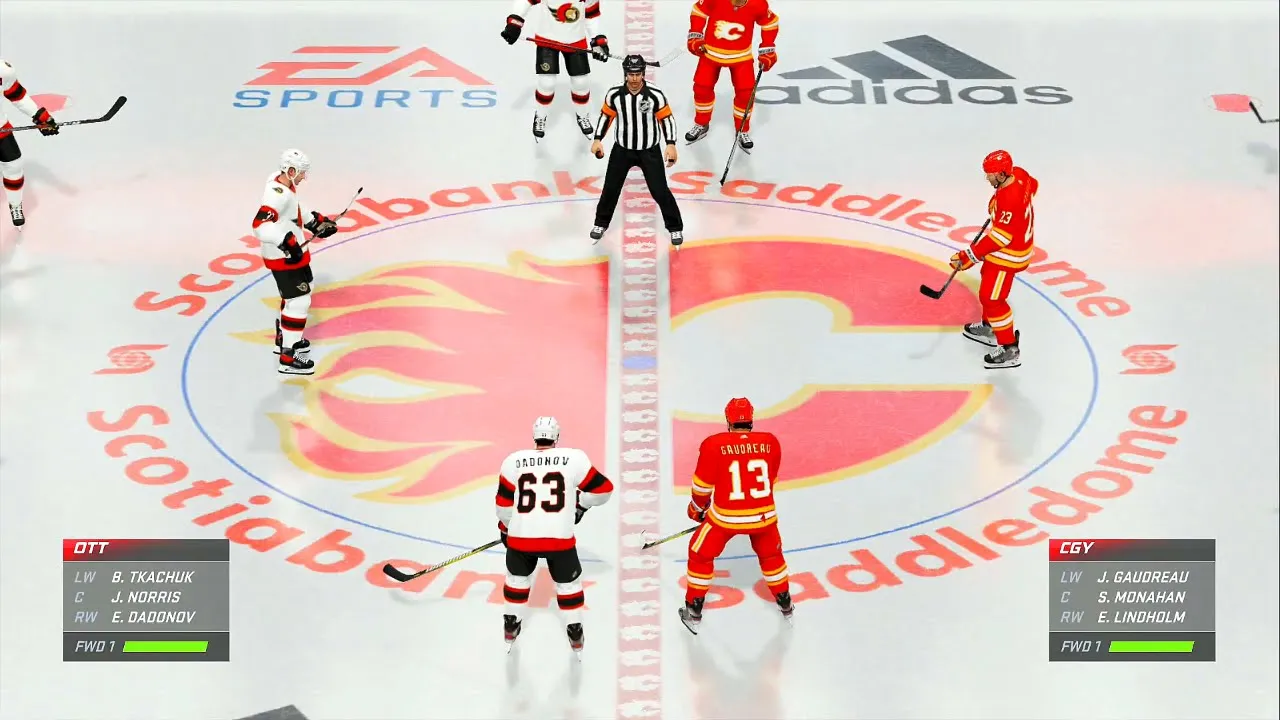 NHL 21 Gameplay Calgary Flames vs Ottawa Senators