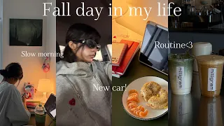 Getting into my perfect fall routine🍂| slow mornings, driving in the city & finding balance🫶🏼