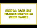 Drupal Page not found error when using panels