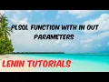 Functions in plsql with in out parameters