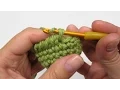 Reverse single crochet stitch aka crab stitch right-handed
