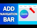 Canva Website Navigation Bar - How to Create