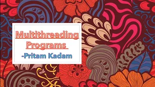 Multithreading Programs 1 0 Java Source Code