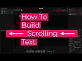 Creating a Scrolling 2D Text Effect