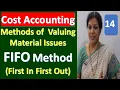 14 Methods of Valuing Material Issues - FIFO Method First In First Out