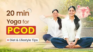 20 Min Yoga For PCOD & PCOS | Hormonal Balance, Weight Loss & Diet Tips | Full Body Workout