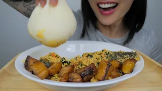 FUFU + EGUSI SOUP (ASMR EATING SOUNDS) NO TALKING | SAS-ASMR