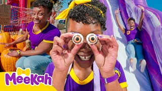 Meekah's Pumpkin-Tastic Halloween 🎃 Slides + Arts & Crafts! Halloween for Kids | After School Club