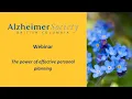 Webinar I The power of effective personal planning