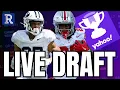 Yahoo College Fantasy Football Power 4 LIVE DRAFT Dueling Drafts from 1 07 1 9