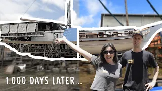 1.000 days into a WOODEN SAILBOAT REBUILD and this is where we are — Sailing Yabá 161