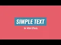 Simple Text for After Effects