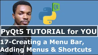 PyQt5 Tutorial - Creating a Menu Bar with Menus Actions Keyboard Shortcuts