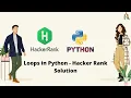 Loops in Python - Hacker Rank Solution Apna Hindi Tech Hindi Tutorial