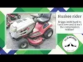 Huskee Riding Mower Briggs Intek hard to turn over and it s not the compression release