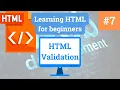 Learning HTML For Beginners HTML Validation HTML For Beginners