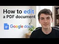 How to Edit a PDF Document in Google Docs Easy 2026 Method