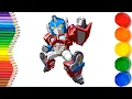 How to colour Optimus Prime Optimus Prime Coloring Transformer