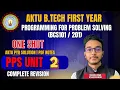 PPS Unit 2 One Shot Programming for Problem Solving AKTU PPS Oneshot CAMPUS CIRCUIT