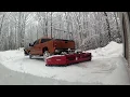 Snow Plowing with 14 Ebling back blade and 8 5 Fisher XV2 March 04 2019