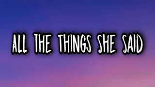  t a t u all the things she said lyrics 