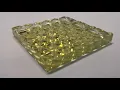 Golden color cross reeded fluted laminated glass with mirror for divider by Shenzhen Dragon Glass