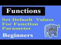 Php Functions Part-25 Setting Default Value For Function Parameter