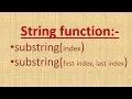 string function substring function substring