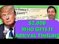 Trump Says 2 000 Stimulus Checks - Arrival Timeline Who Gets It