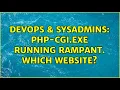 DevOps SysAdmins PHP-CGI exe running rampant Which website